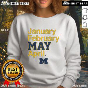 Cozy Top Michigan Basketball sweatshirt for January-April, perfect for fans showcasing team spirit during the season.