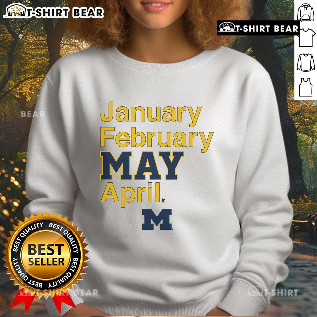 Cozy Top Michigan Basketball sweatshirt for January-April, perfect for fans showcasing team spirit during the season.