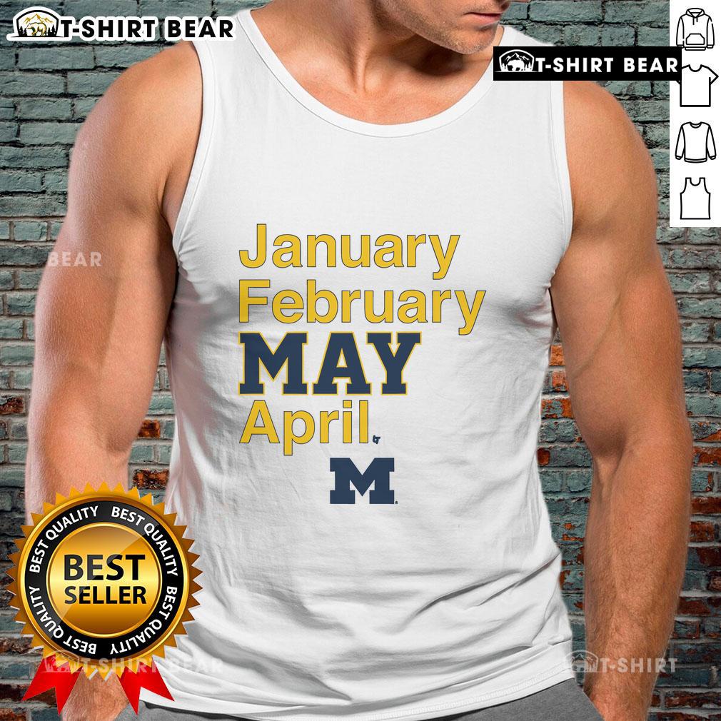 Top Michigan Basketball tank top for January-February-March-April, featuring vibrant colors and bold team logo design.