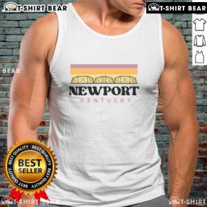 Top Newport Kentucky Bridge vintage stripes tank top featuring a stylish design and vibrant colors for summer wear.