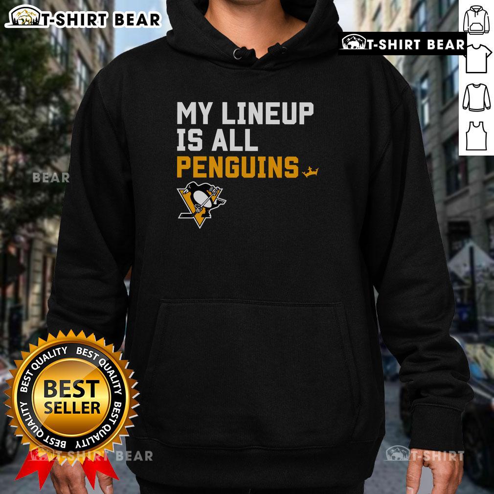 Top Pittsburgh Penguins My Lineup Hoodie featuring team colors and logo, perfect for fans and casual wear.