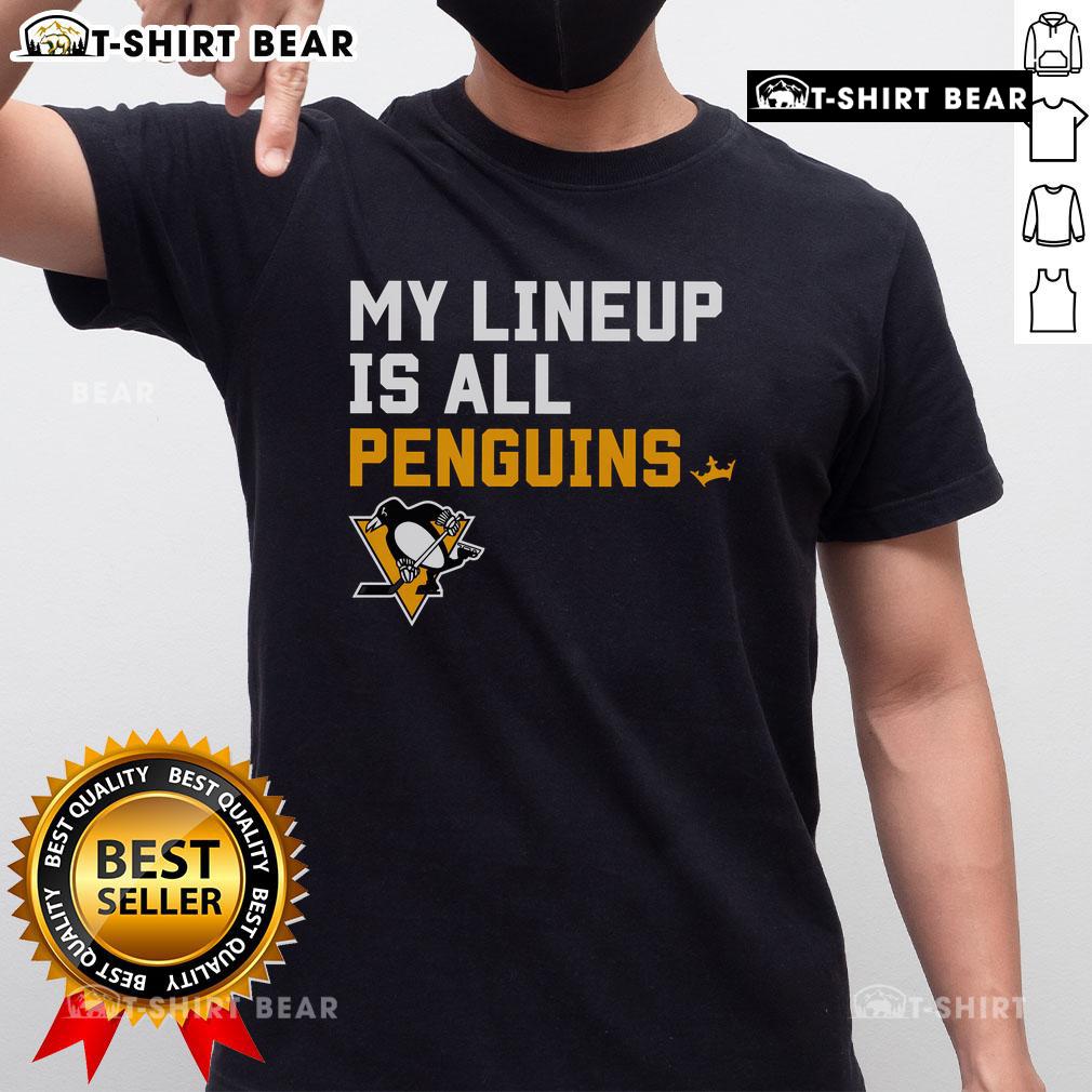 Top Pittsburgh Penguins My Lineup T-Shirt featuring team logo and vibrant design, perfect for fans and game day wear.