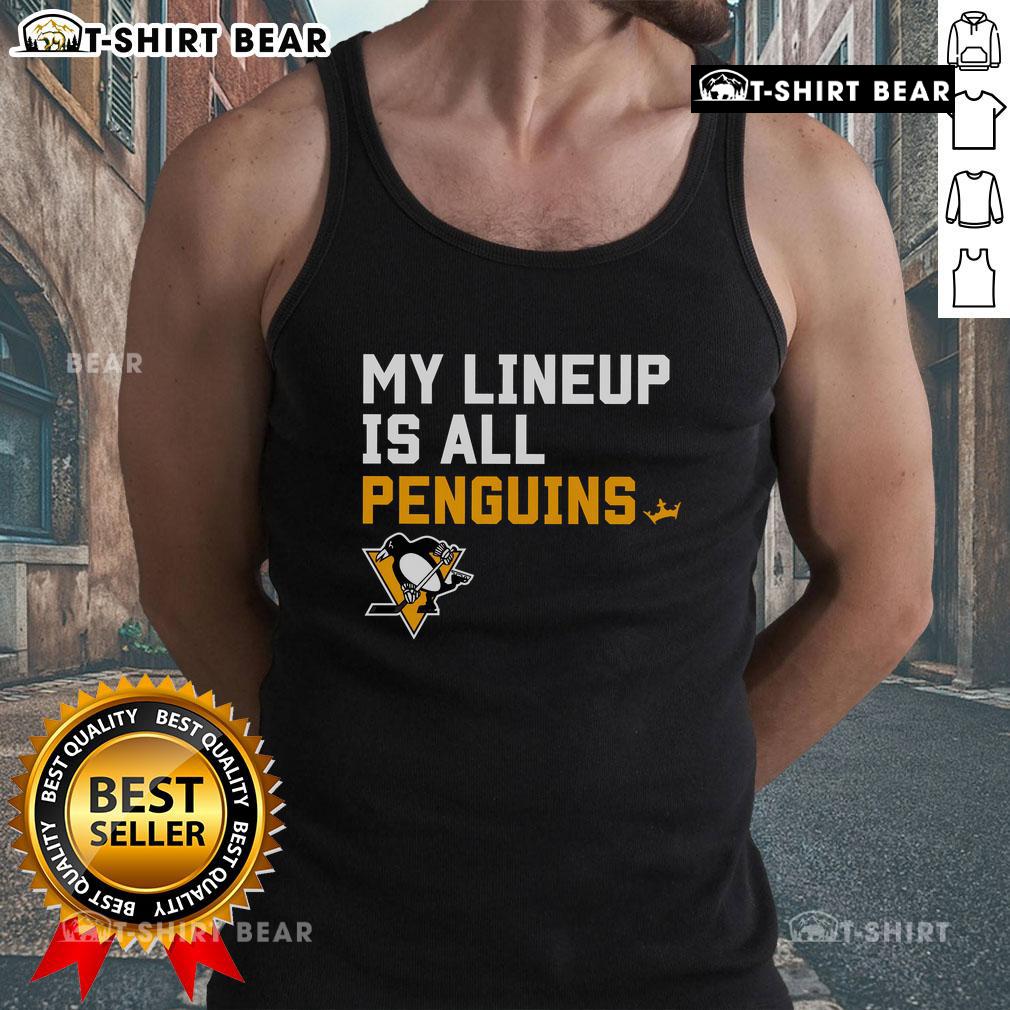Top Pittsburgh Penguins My Lineup tank top featuring team colors and logo, perfect for fans and summer wear.