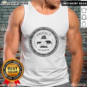 Top Protect Resist National Parks and Forest Service tank top featuring a nature-inspired design, perfect for outdoor enthusiasts.