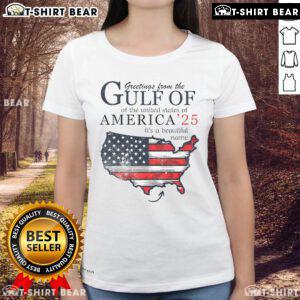 Funny Gulf of Mexico July 4th ladies tee with retro design, perfect for celebrating Independence Day in the USA.