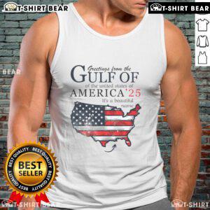 Funny July 4th tank top featuring a retro Gulf of Mexico design, perfect for celebrating Independence Day in the USA.