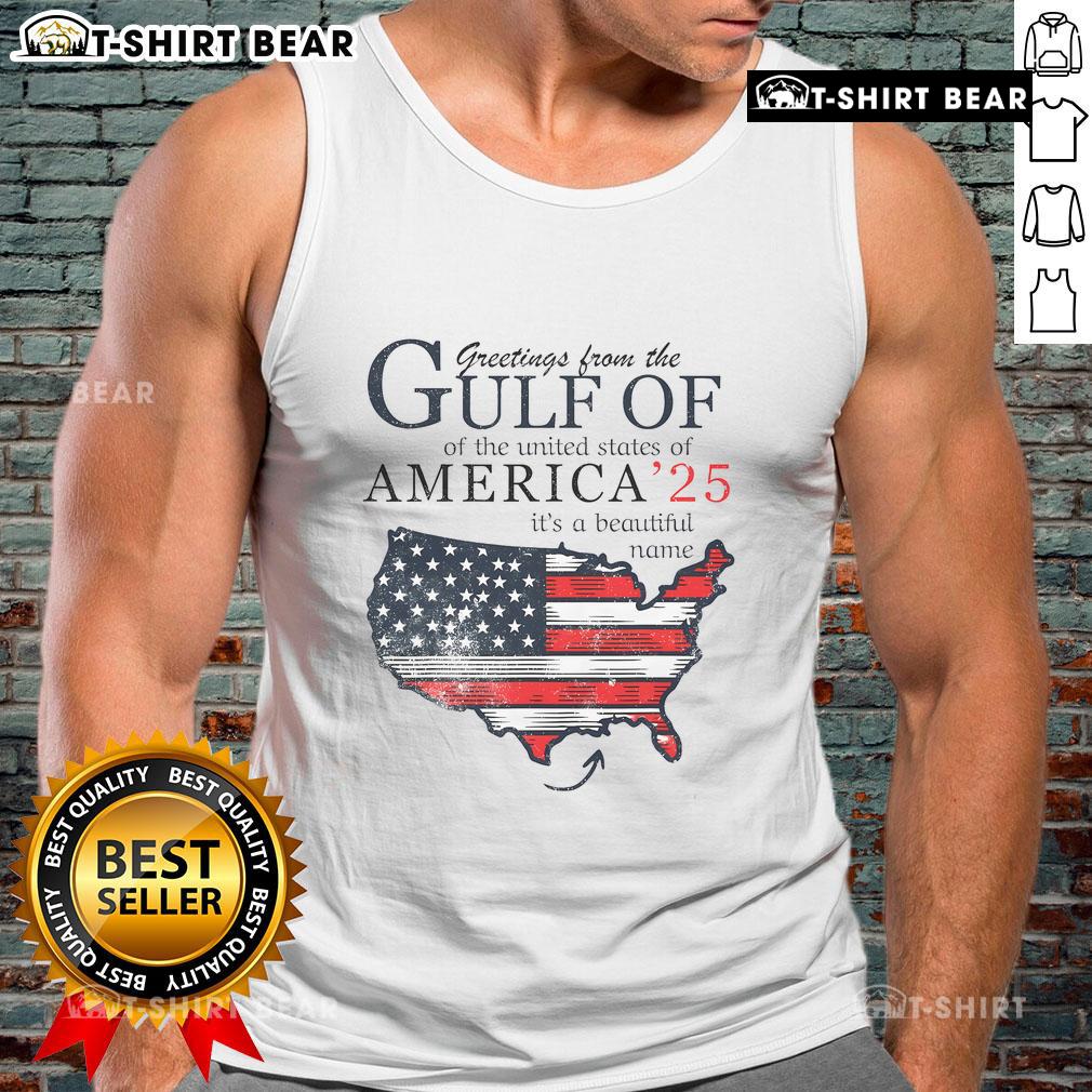 Funny July 4th tank top featuring a retro Gulf of Mexico design, perfect for celebrating Independence Day in the USA.