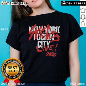 Top Skegss New York Fuckin City Live 2025 Ladies Tee featuring vibrant design and concert details.