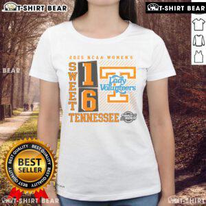 Top Tennessee Volunteers 2025 NCAA Women's Basketball Tournament March Madness Sweet 16 No Look Pass Ladies Tee