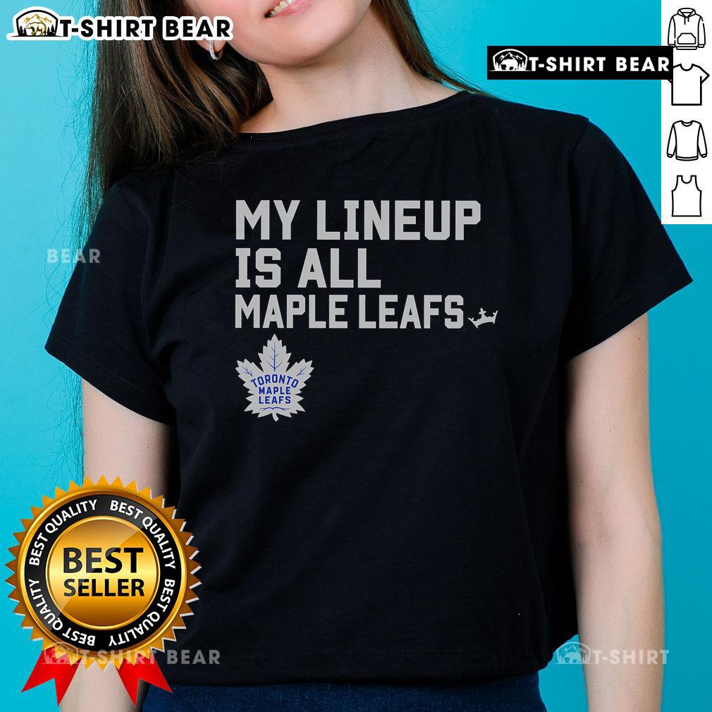 Top Toronto Maple Leafs My Lineup ladies tee showcasing team spirit and stylish design for female fans.