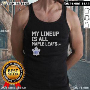 Top Toronto Maple Leafs My Lineup tank top featuring team colors and logo, perfect for hockey fans and casual wear.