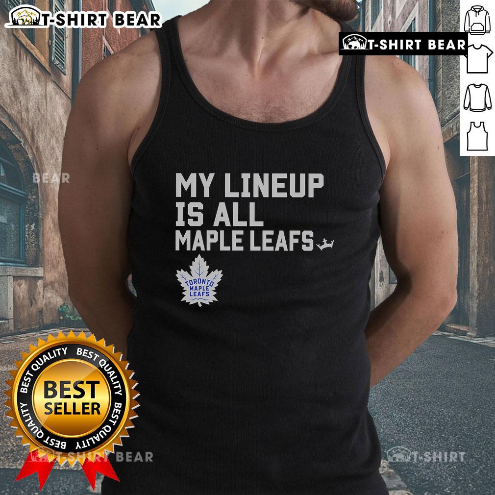 Top Toronto Maple Leafs My Lineup tank top featuring team colors and logo, perfect for hockey fans and casual wear.