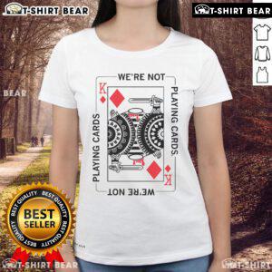 Alt Text: Stylish Headless King playing card graphic on a women's tee, perfect for card game enthusiasts and casual wear.