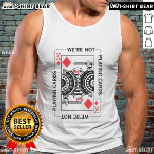 Headless King card tank top featuring a unique design from Top We're Not Playing Cards collection.