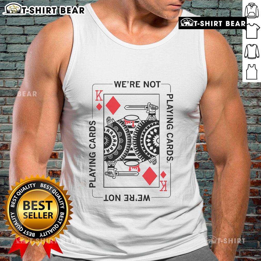 Headless King card tank top featuring a unique design from Top We're Not Playing Cards collection.