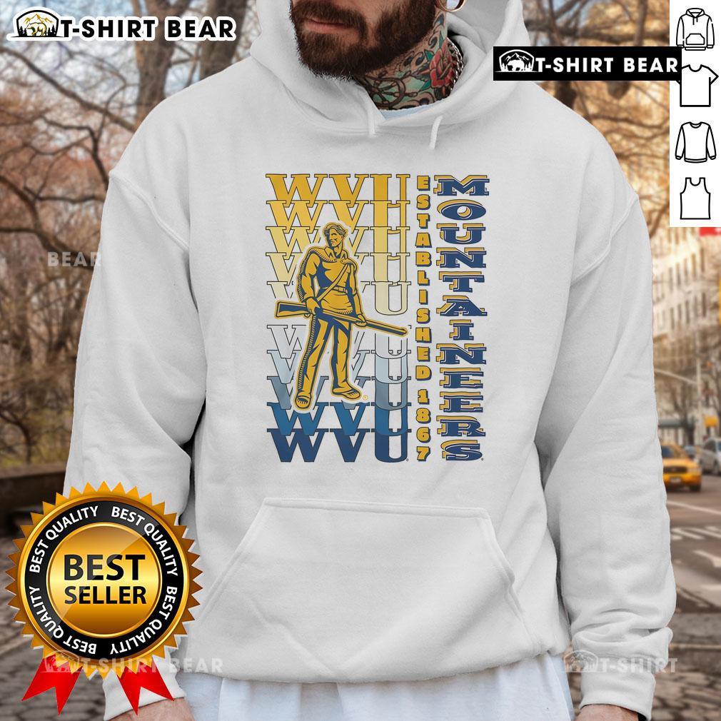 Top West Virginia Mountaineers Gradient Wordmark Hoodie featuring vibrant colors and stylish design for fans.