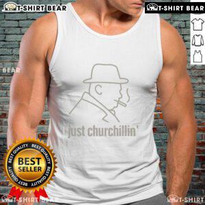 Top Winston Churchill World War 2 tank top featuring a vintage design and historical imagery of Churchill.