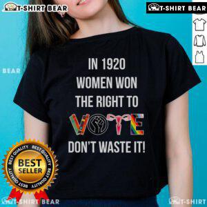 Empowering 'Top Women Won the Right to Vote in 1920' tee, inspiring ladies to value their voting rights.