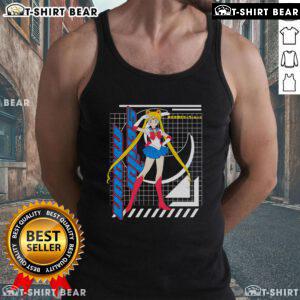 Awesome Sailor Moon Usagi Tsukino anime girl retro tank top featuring vibrant colors and iconic character design.