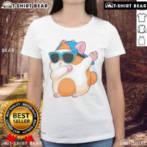 Cute dabbing hamster in a funny dab dance pose, perfect for pet lovers. Ideal design for ladies' tees featuring adorable pets.