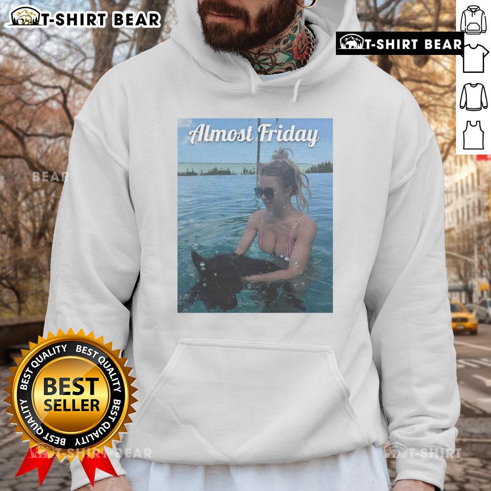 Cozy Official Almost Friday Sweeney Puppy Hoodie featuring a cute puppy design, perfect for casual wear and pet lovers.