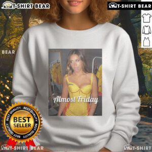 Cozy Official Almost Friday Tate Colombia sweatshirt in navy blue, perfect for casual outings and weekend relaxation.
