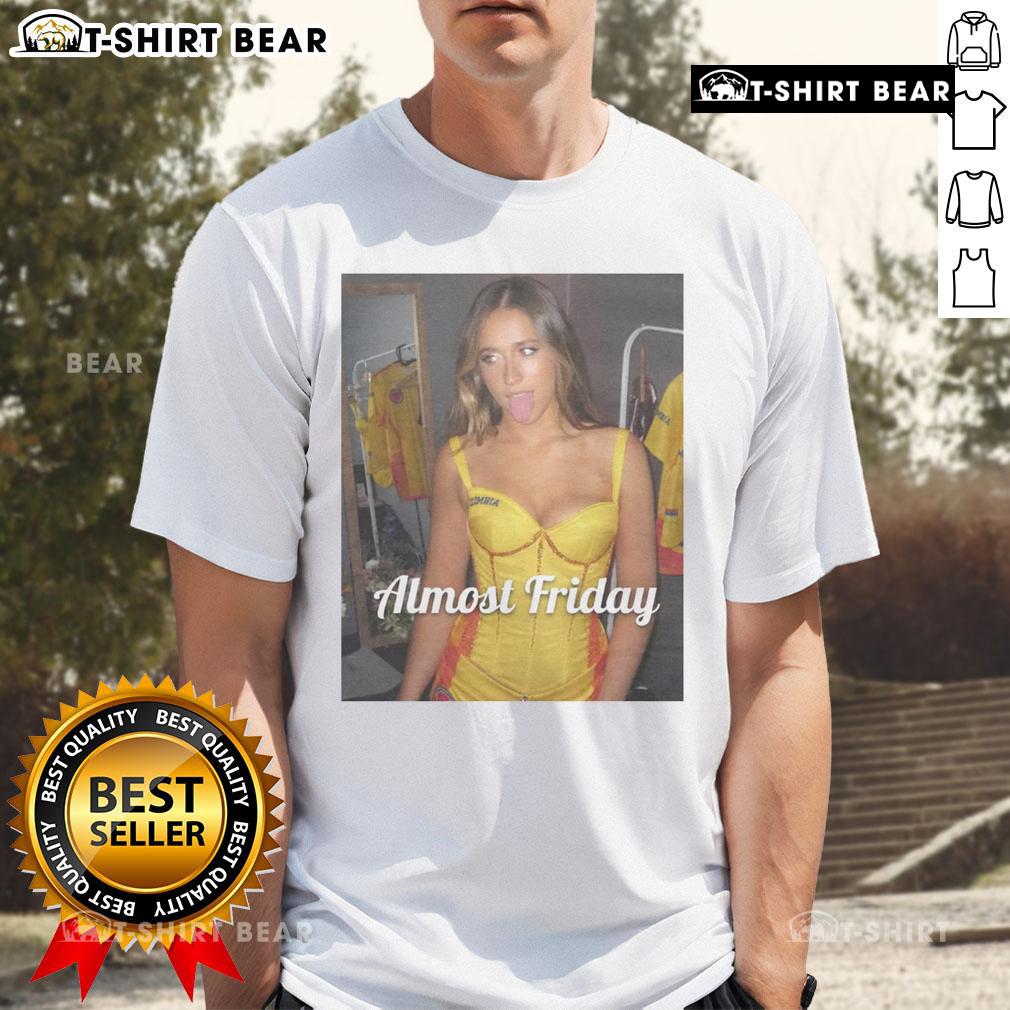 Official Almost Friday Tate Colombia T-Shirt featuring vibrant design and stylish fit for casual wear.