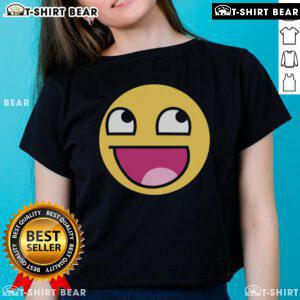 Funny ladies tee featuring an official awesome epic face design, perfect for casual wear and humor enthusiasts.