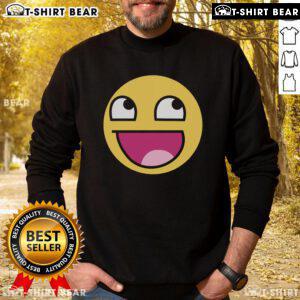 Funny sweatshirt featuring the Official Awesome Epic Face design, perfect for casual wear and expressing humor.