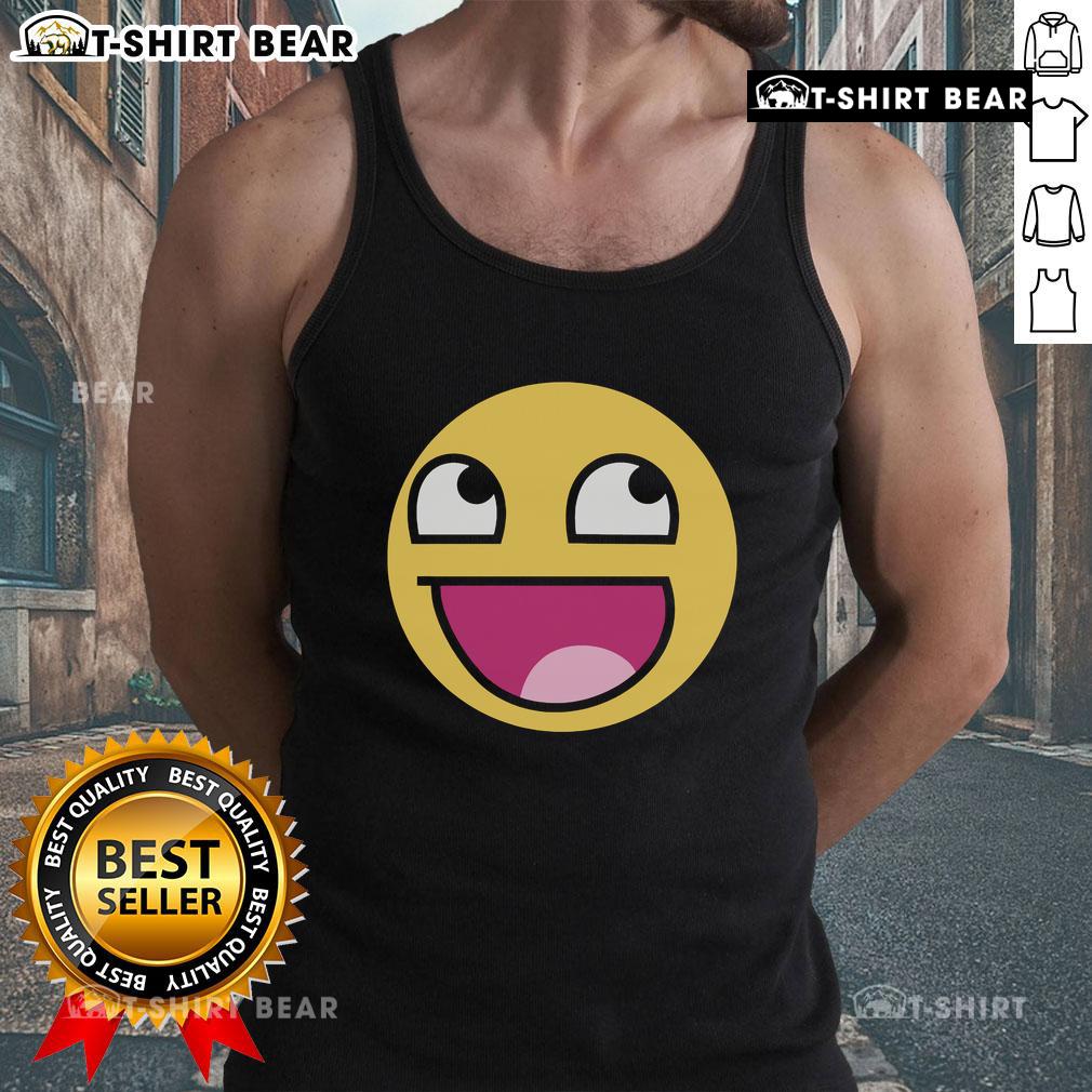 Official Awesome Epic Face Funny Tank Top featuring a humorous graphic design, perfect for casual summer wear.