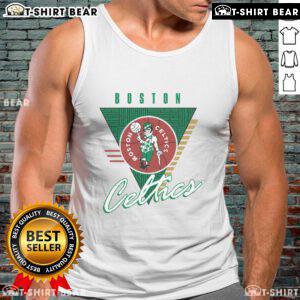 Alt Text: Official Boston Celtics Final Seconds Tank Top featuring team logo and vibrant green design for fans.