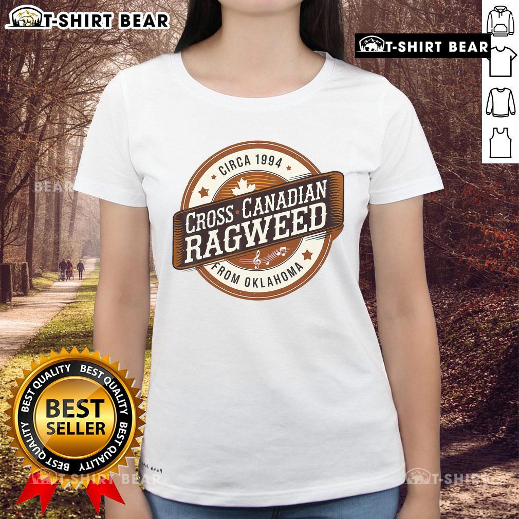 Alt Text: Official Cross Canadian Ragweed 'The Boy From Oklahoma' concert 2025 ladies tee showcasing vibrant design and style.