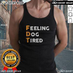 Official FDT Dog Feeling Dog Tired Tank Top featuring a cute dog graphic, perfect for pet lovers and casual wear.