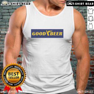 Official Good Beer logo tank top featuring a stylish design for beer enthusiasts and summer wear.