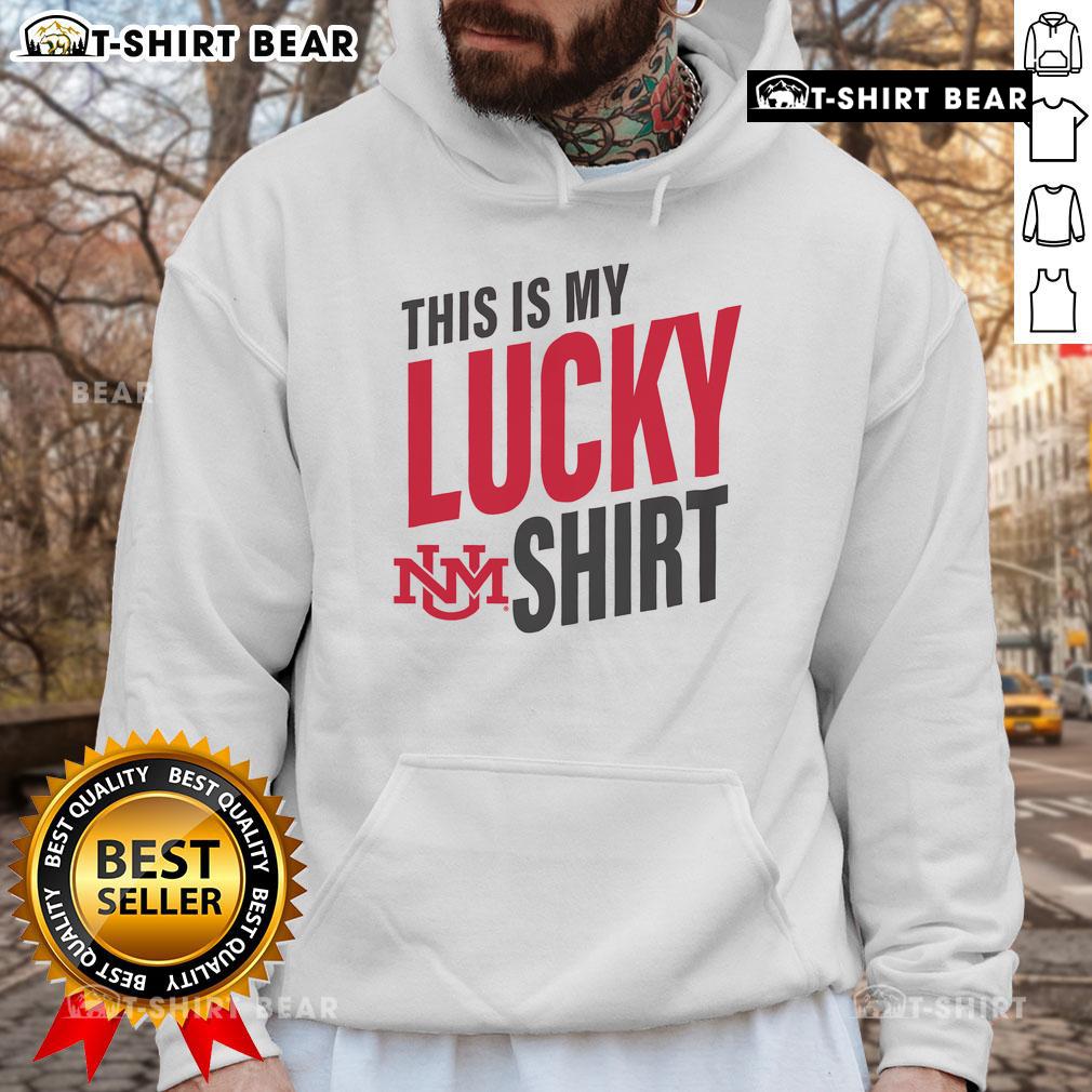 Official New Mexico Lobos hoodie featuring vibrant colors and logo, perfect for fans seeking luck and team spirit.