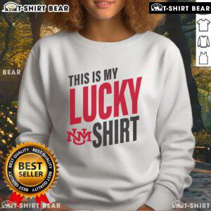 Alt Text: New Mexico Lobos sweatshirt featuring bold logo, perfect for fans to show team spirit on game day.