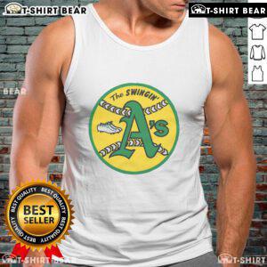 Official Oakland Athletics 71 Tank Top in green and gold, featuring team logo and stylish design for fans.