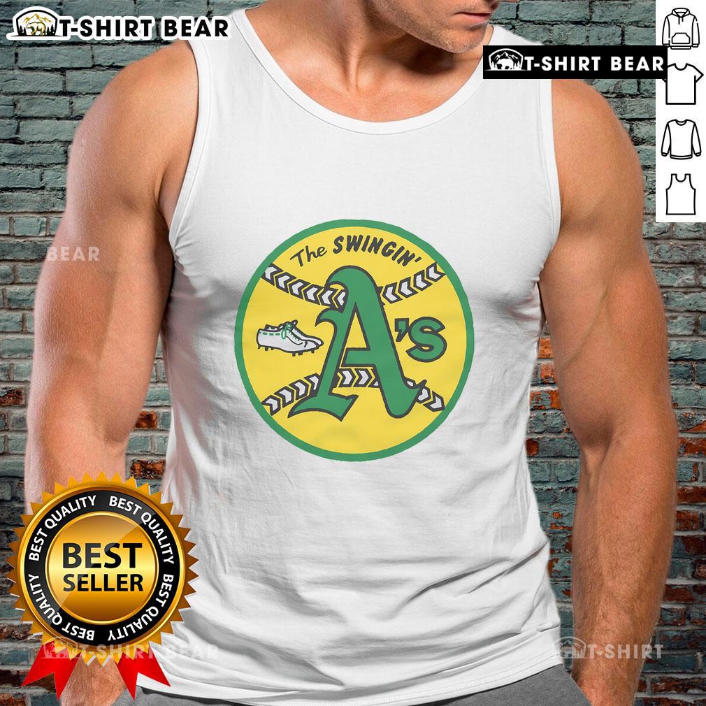 Official Oakland Athletics 71 Tank Top in green and gold, featuring team logo and stylish design for fans.