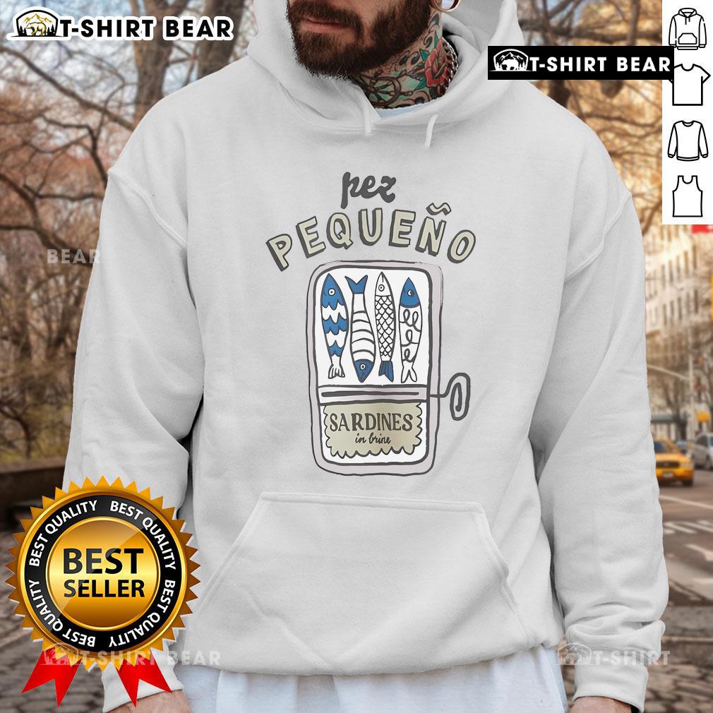 Alt Text: Official Pez Pequeno Sardines in Brine Hoodie featuring a vibrant graphic design and cozy fit for casual wear.