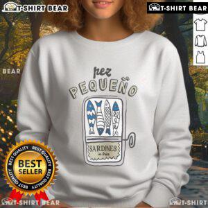 Alt Text: Official Pez Pequeno Sardines in Brine Sweatshirt featuring a vibrant design and comfortable fit for casual wear.