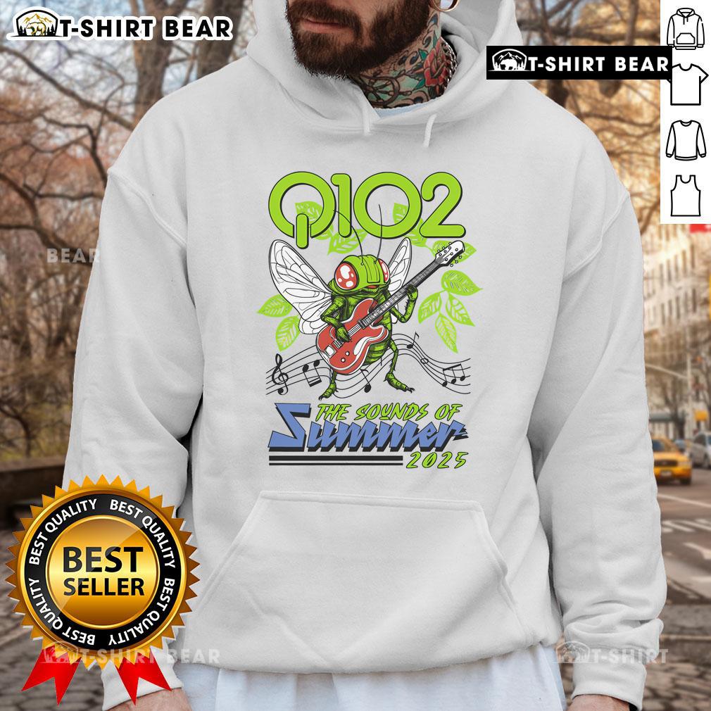 Official Q102 Sounds of Summer Cicadas 2025 Hoodie featuring vibrant design and cozy fit for summer vibes.