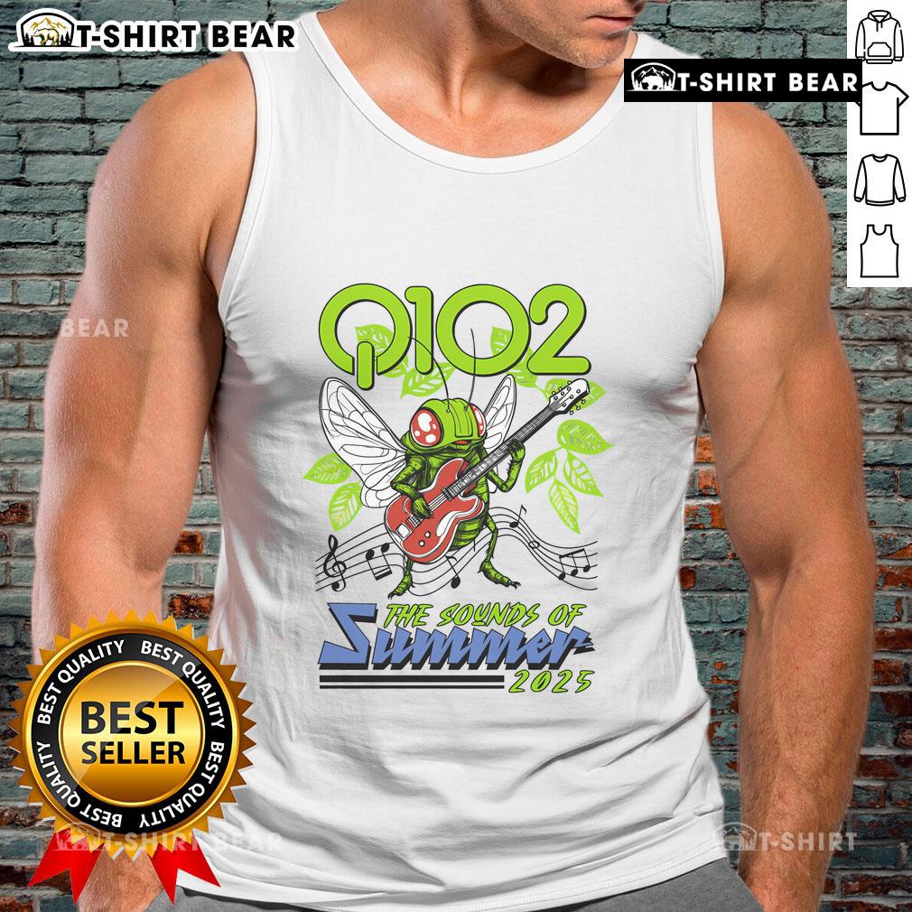 Official Q102 Sounds of Summer Cicadas 2025 tank top featuring vibrant design, perfect for summer events and casual wear.