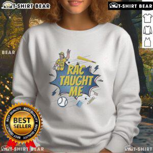 Alt Text: Official RAC Taught Me Bucketlist Tour 2025 sweatshirt featuring bold graphics and comfortable design for fans.