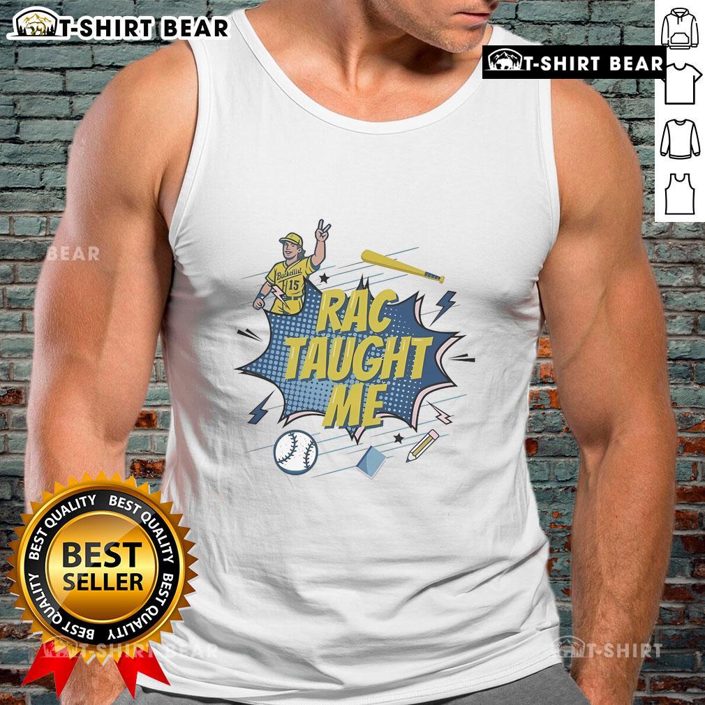 Official RAC Taught Me Bucketlist Tour 2025 tank top featuring vibrant graphics and a stylish design for music lovers.