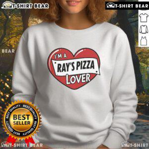 Official Rays Pizza 'I'm a Rays Pizza Lover' sweatshirt featuring vibrant graphics and cozy design for pizza enthusiasts.