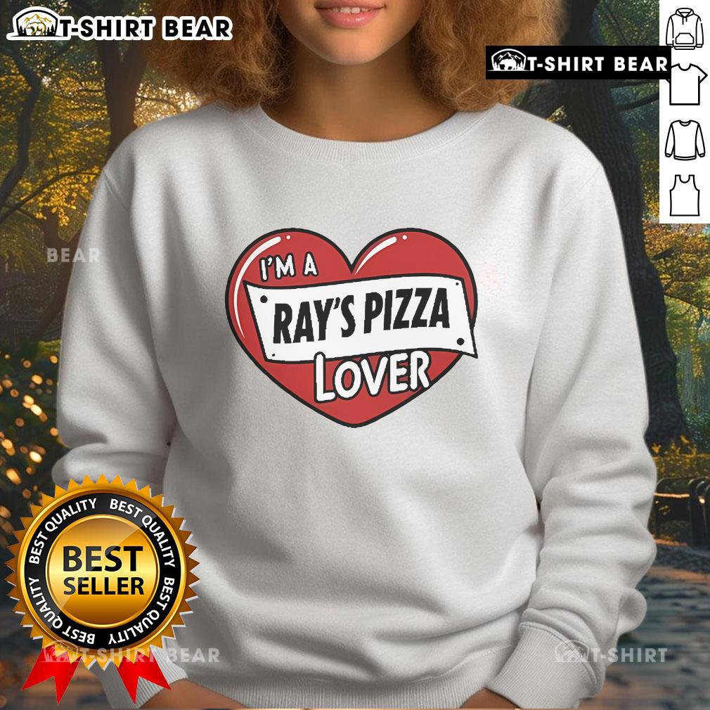 Official Rays Pizza 'I'm a Rays Pizza Lover' sweatshirt featuring vibrant graphics and cozy design for pizza enthusiasts.