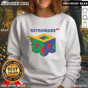 Official Retroware 64 Sweatshirt featuring vintage gaming design, perfect for retro gaming enthusiasts and cozy style.