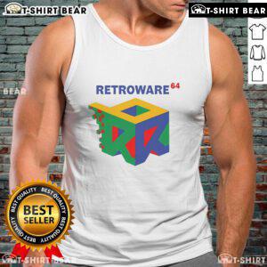 Official Retroware 64 Tank Top featuring retro gaming design, perfect for fans of vintage video games and casual wear.