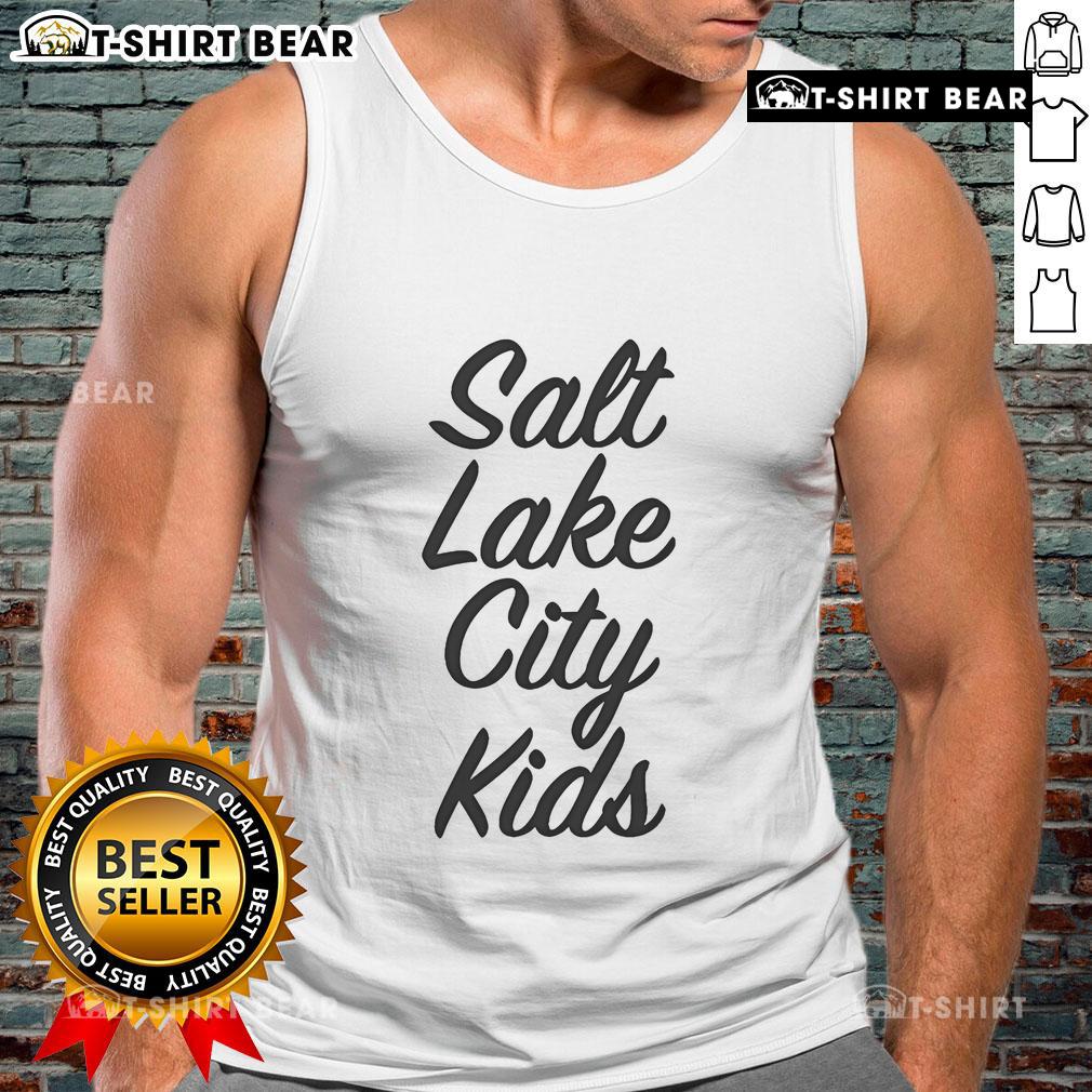 Alt Text: Official Salt Lake City kids tank top featuring a vibrant design, perfect for summer adventures and casual wear.