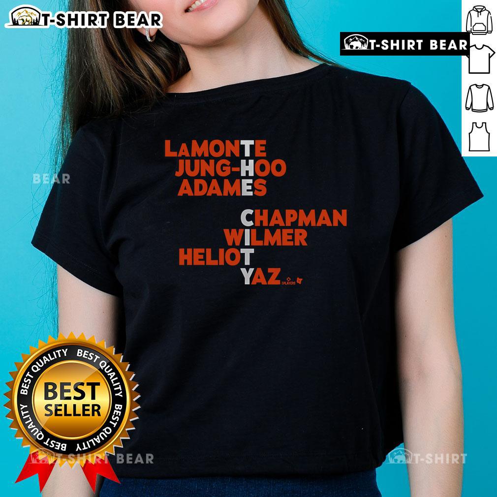 Alt Text: Official San Francisco The City Names 2025 Ladies Tee featuring stylish design and comfortable fit for women.